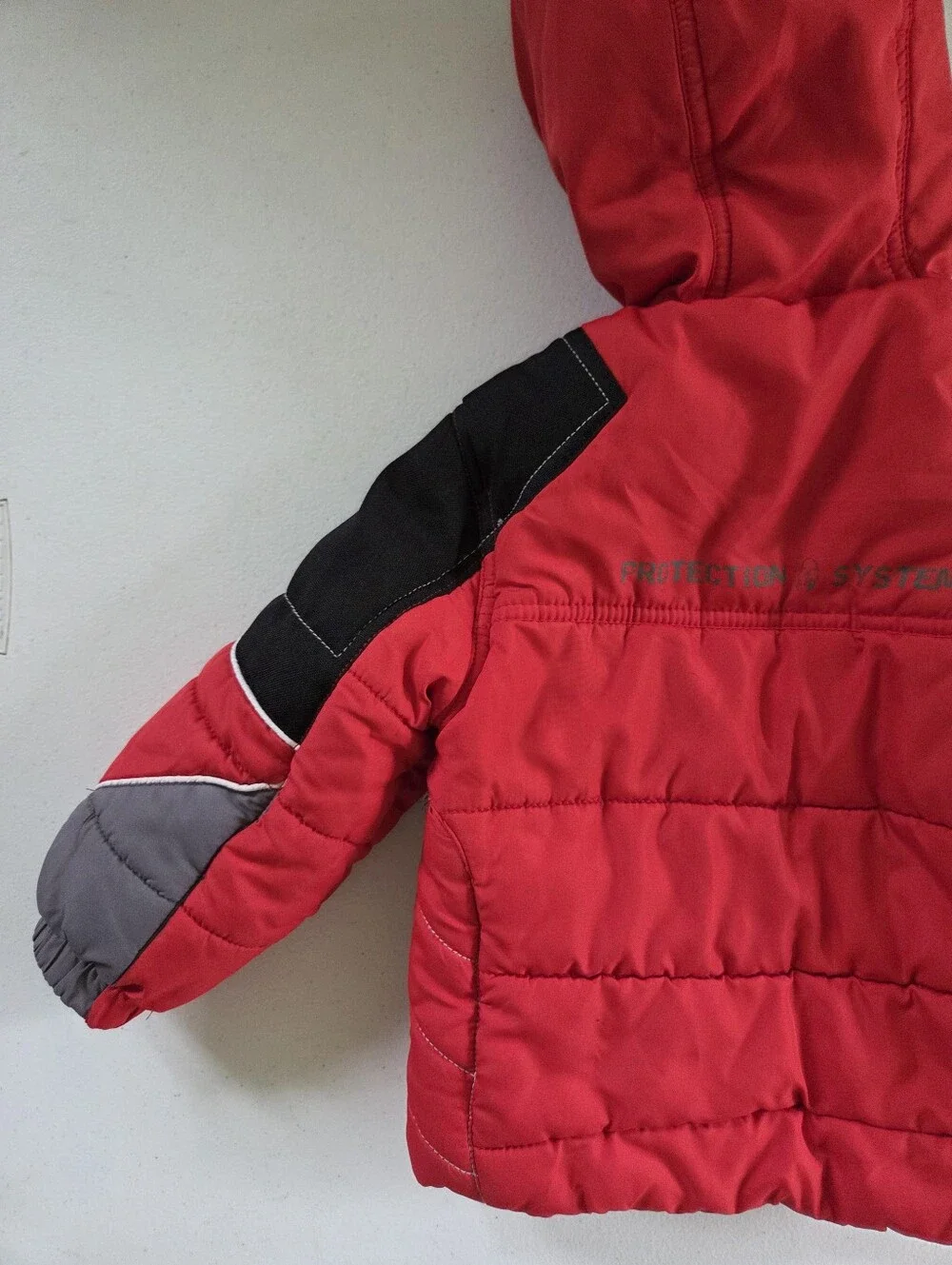 Protection System Toddler Boys Heavyweight Winter Puffer Jacket – Red/Black 2T